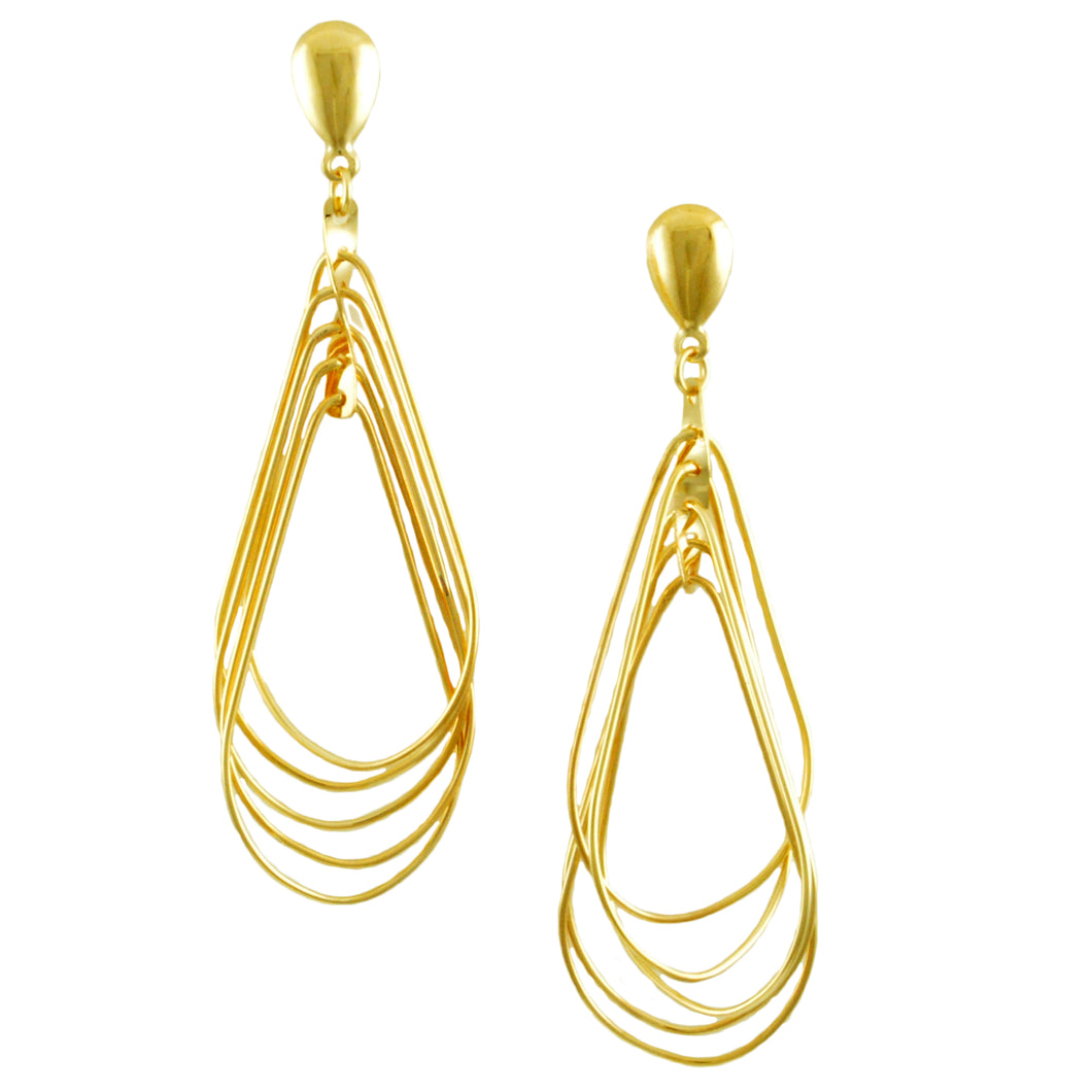 SE775 Many-Looped Gold Earrings