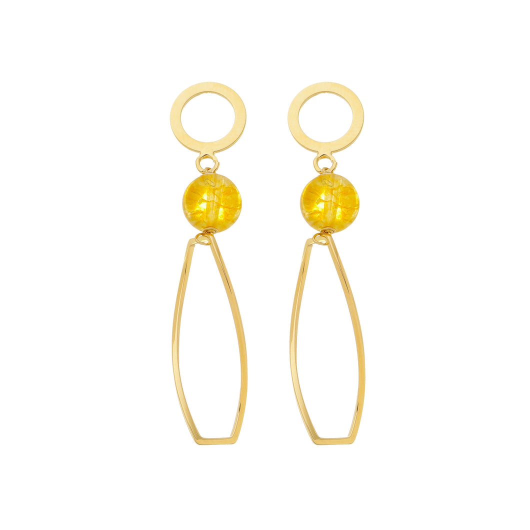 SE780CT 18K Gold plated Earrings with Citrine