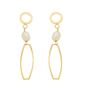 SE780FP 18K Gold Plated Earrings with Freshwater Pearls