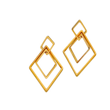 Load image into Gallery viewer, SE781 18K Gold Plated &quot;Trapezoid&quot; Earrings