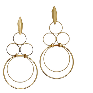 SE783 Small and Large Circles Earrings