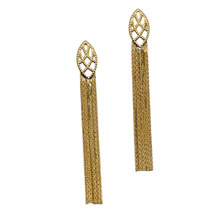 SE790 "Fringe" 18 K Gold Plated Earrings