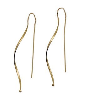 SE794A Wavy "thread" Earrings