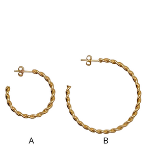 SE799A 18K Gold Plated "twist" Earrings