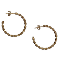 Load image into Gallery viewer, SE799A 18K Gold Plated &quot;twist&quot; Earrings