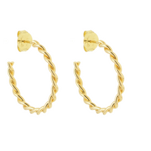 Load image into Gallery viewer, SE799A 18K Gold Plated &quot;twist&quot; Earrings