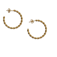 Load image into Gallery viewer, SE799B 18K Gold Plated &quot;twist&quot; Earrings