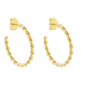 SE799B 18K Gold Plated "twist" Earrings