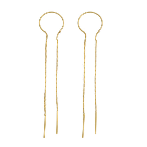 SE807A 18K gold Plated Double Thread Earrings