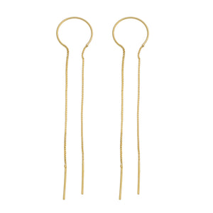SE807A 18K gold Plated Double Thread Earrings