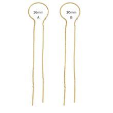 Load image into Gallery viewer, SE807A 18K gold Plated Double Thread Earrings