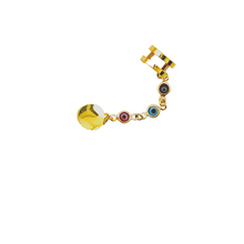 Load image into Gallery viewer, SE810 18K Gold Plated Ear Cuff and Earring with evil eyes