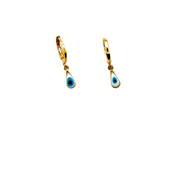 Load image into Gallery viewer, SE811B 18K Gold Plated Earring with a tear drop evil eye
