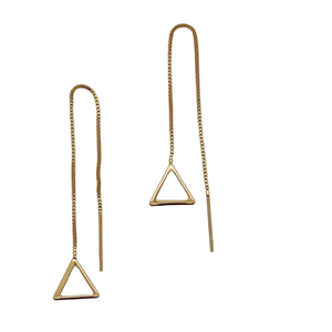 SE821 Triangle "thread" Earrings
