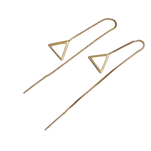 SE821 Triangle "thread" Earrings