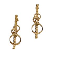 Load image into Gallery viewer, SE830 knotted 18k Gold Plated Earrings
