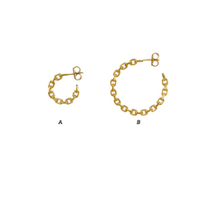 Load image into Gallery viewer, SE852A 18K Gold Plated Chain &quot;small&quot; Hoop