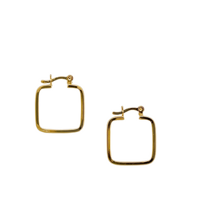 SE854 Square 18K Gold Plated Earring