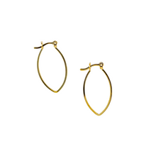 Load image into Gallery viewer, SE855 Oval 18K Gold Plated Hoop