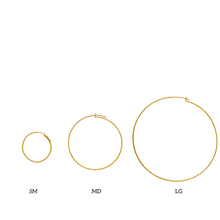 Load image into Gallery viewer, SE858MD 18K gold Plated Hoops
