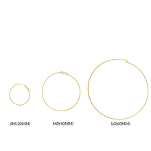 Load image into Gallery viewer, SE858LG 18K Gold Plated Hoops