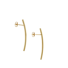 Load image into Gallery viewer, SE862 18K Gold Plated &quot;Curved Pin&quot; Earrings
