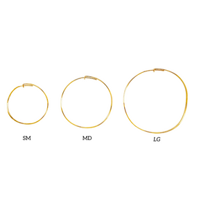 SE863LG 18K Gold Plated  "Wavy" Shape Hoops