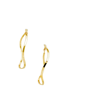 SE863MD 18K Gold Plated "Wavy" Shape Hoops