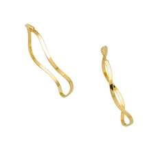 Load image into Gallery viewer, SE863LG 18K Gold Plated  &quot;Wavy&quot; Shape Hoops