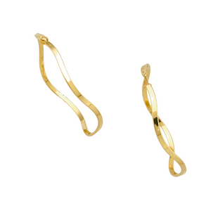 SE863MD 18K Gold Plated "Wavy" Shape Hoops