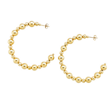 Load image into Gallery viewer, SE867 18K Gold Plated Balls Hoop