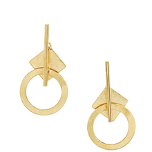 Load image into Gallery viewer, SE875 18K Gold Brushed Plated Earrings