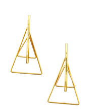 Load image into Gallery viewer, SE880 18K Gold plated Triangle Earrings