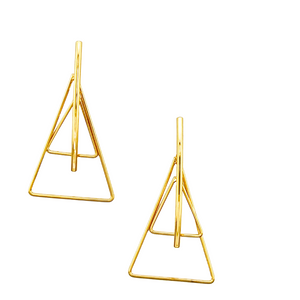 SE880 18K Gold plated Triangle Earrings