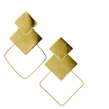 Load image into Gallery viewer, SE881 18K Geometric Gold Plated Earrings
