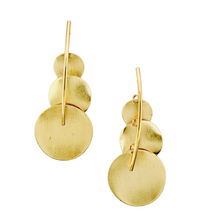 Load image into Gallery viewer, SE882 18K Gold Plated Triple Circles Earrings