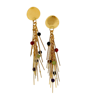 SE883 18K Gold Plated Earrings with Multi Stones