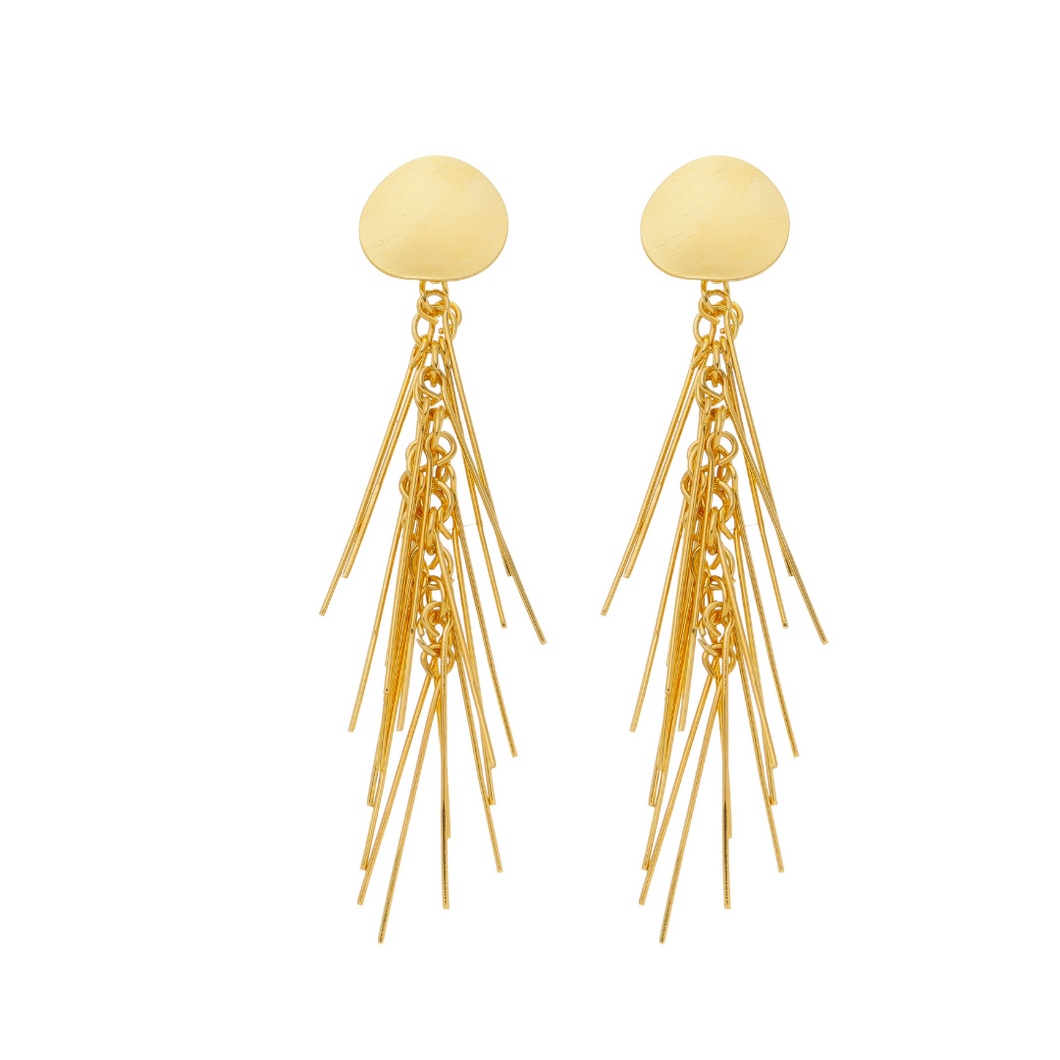 SE885 18K Gold Plated Spike Earrings