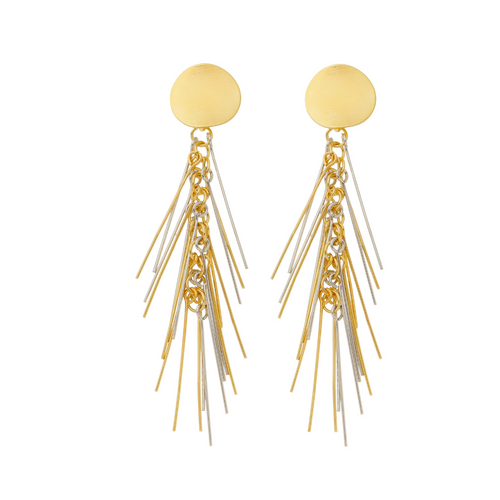 SE886 Two tone (silver and gold) Earrings