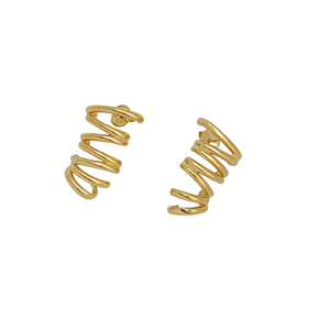 SE892 18K Gold Plated Earring+Cuff