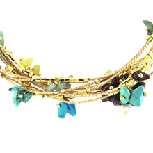 Load image into Gallery viewer, SN026MT Natural Fiber Necklace with Mixed Stones