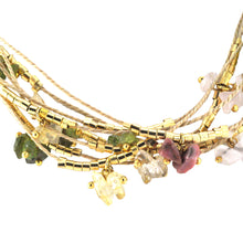Load image into Gallery viewer, SN026PT Natural Fiber Necklace with Mixed Stones