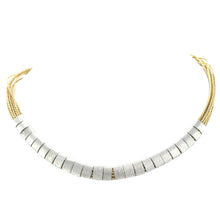 Load image into Gallery viewer, SN212R Natural cord Necklace with Silver Plated bands