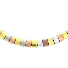 Load image into Gallery viewer, SN229 Black Leather Necklace with 3 Metals
