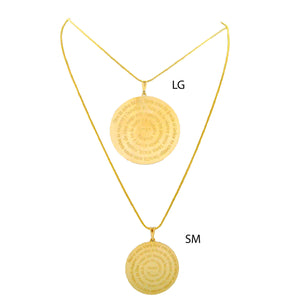 SN236LG Gold Chain with Spanish Prayer Inscribed (lg)
