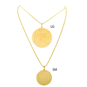 SN236SM Gold Chain with Spanish Prayer Inscribed (sm)