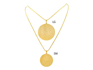 SN246LG Gold Chain with Spanish Prayer Inscribed (lg)