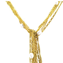 Load image into Gallery viewer, SN249FP 18k Gold Plated Necklace with Fresh Water Pearls