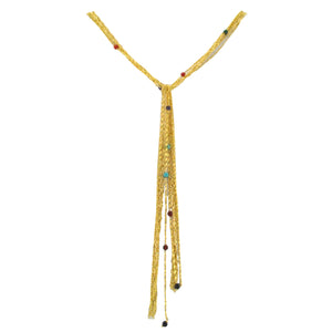 SN249MT 18k Gold Plated Necklace with Mixed Semiprecious Stones