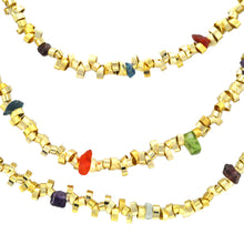 Load image into Gallery viewer, SN251 18k Gold Plated Necklace with Mixed Semiprecious Stones